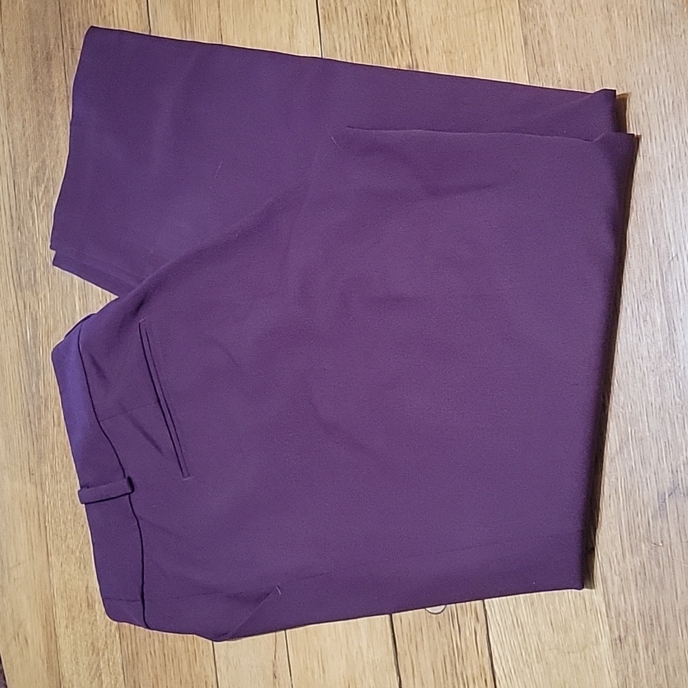 Ann Taylor Factory Modern Burgundy Plum Purple Trousers